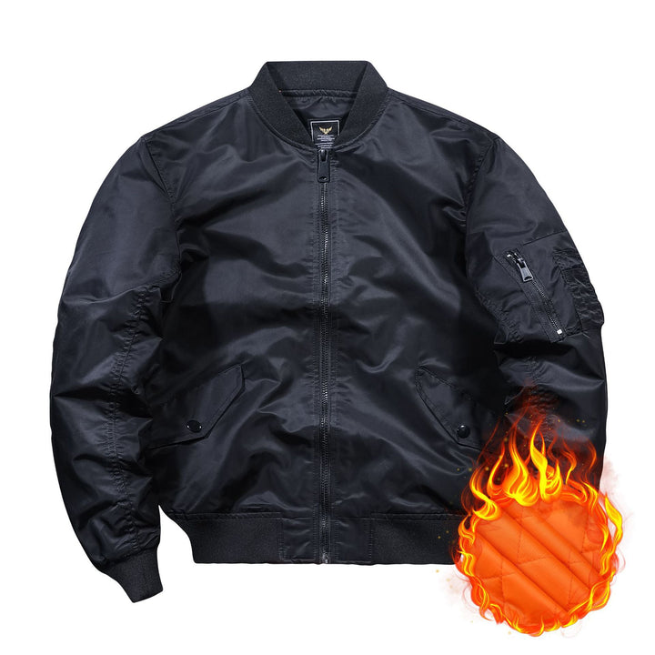 Herren Fliegerbomberjacke mit gesteppter Thermofütterung und Ärmeltasche – Brevano
