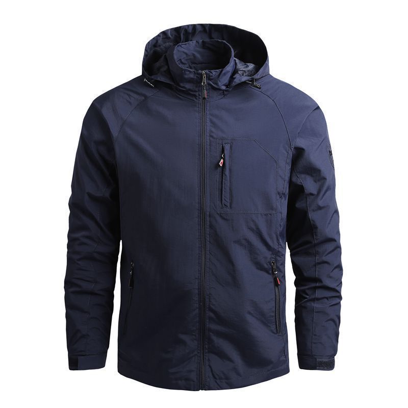 Herren nan leichte wasserabweisende Softshelljacke mit Kapuze und Brusttasche Echo Archiv
