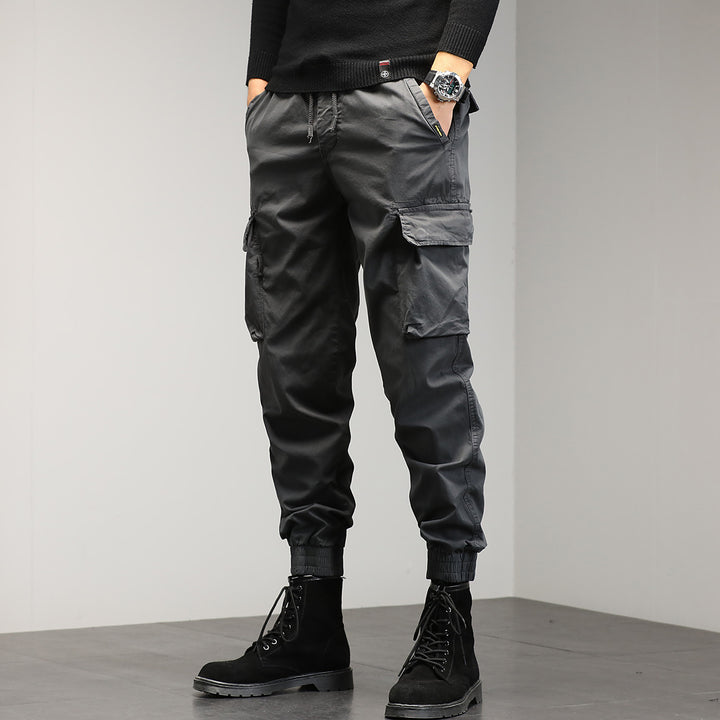 Herren Cargo-Joggerhose mit multifunktionalen Cargotaschen und elastischem Saum – Bravaro