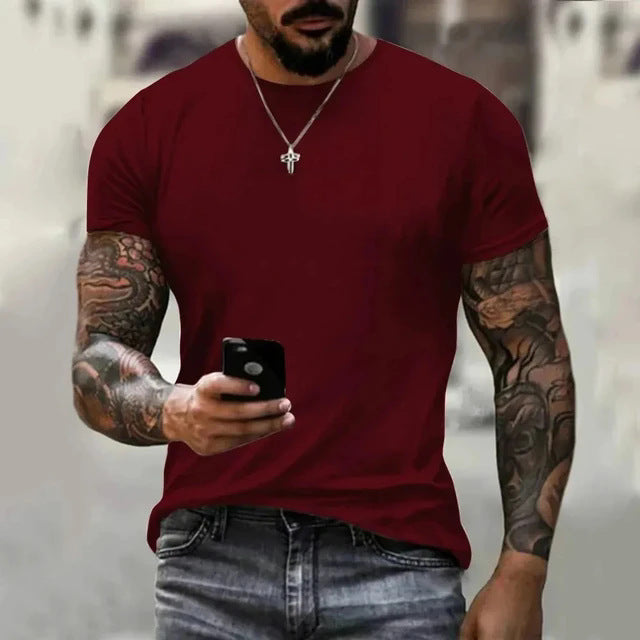 Herren Klassisches Baumwoll-T-Shirt mit Rundhalsausschnitt Echoarchiv