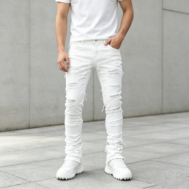 Herren Zerrissene Skinny Jeans Echoarchiv