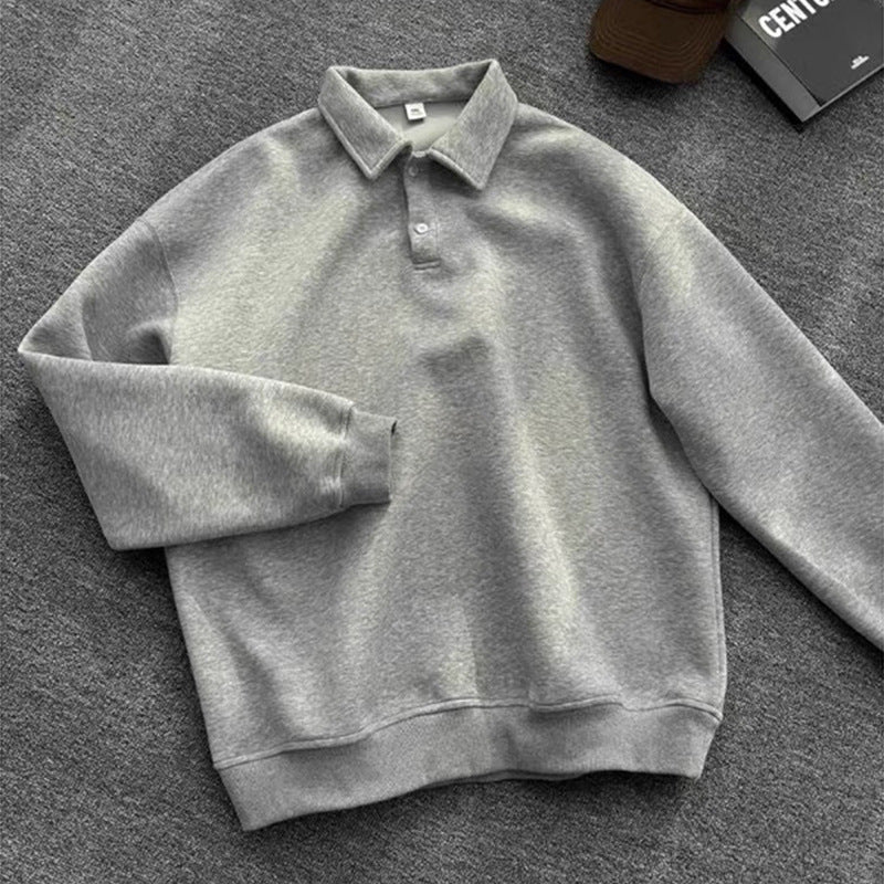 Herren Poloshirt-Sweatshirt mit Hemdkragen und Oversize-Schnitt Echo Archiv