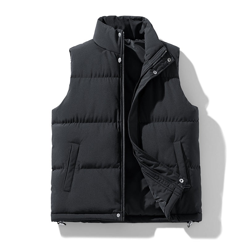 Herren Isolierende Outdoor-Steppweste mit hohem Kragen, 2‑Wege‑Reißverschluss & verdeckten Eingrifftaschen Echoarchiv
