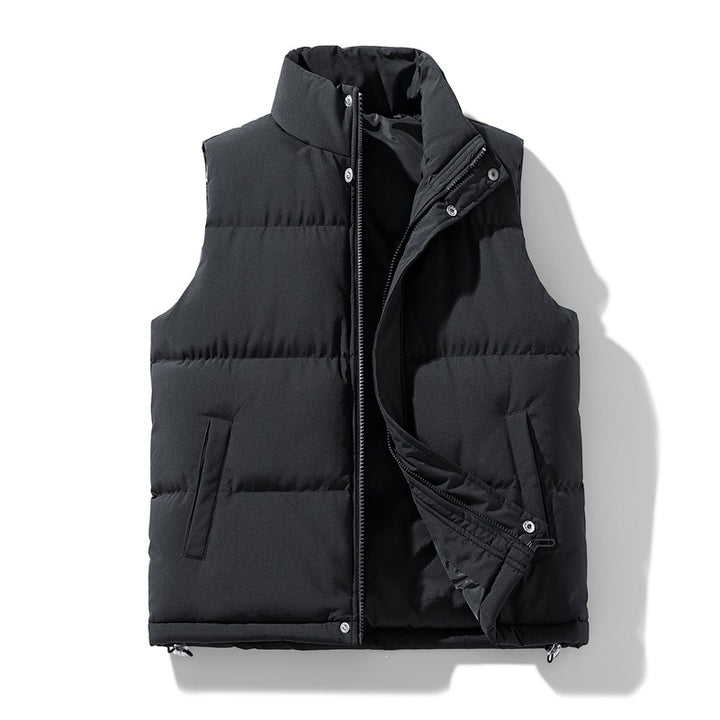 Herren Isolierende Outdoor-Steppweste mit hohem Kragen, 2‑Wege‑Reißverschluss & verdeckten Eingrifftaschen Echoarchiv