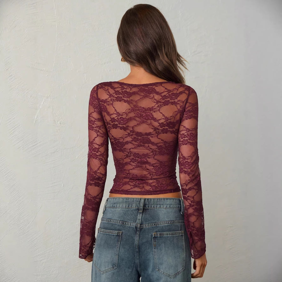 Damen nan tailliertes Spitzenoberteil mit integriertem Bustier und geraffter Brustpartie Echo Archiv
