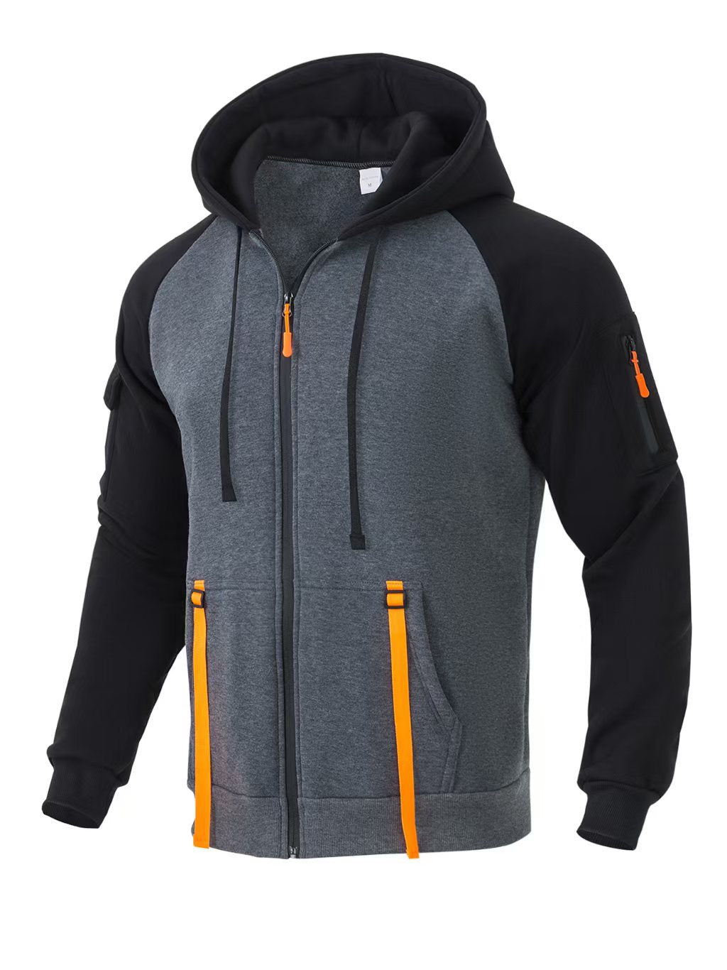 Herren funktioneller Zip-Hoodie mit vielseitigen Taschen Echoarchiv