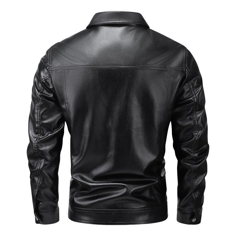 Herren Kunstlederjacke mit praktischen Taschen und modernem Schnitt Echoarchiv