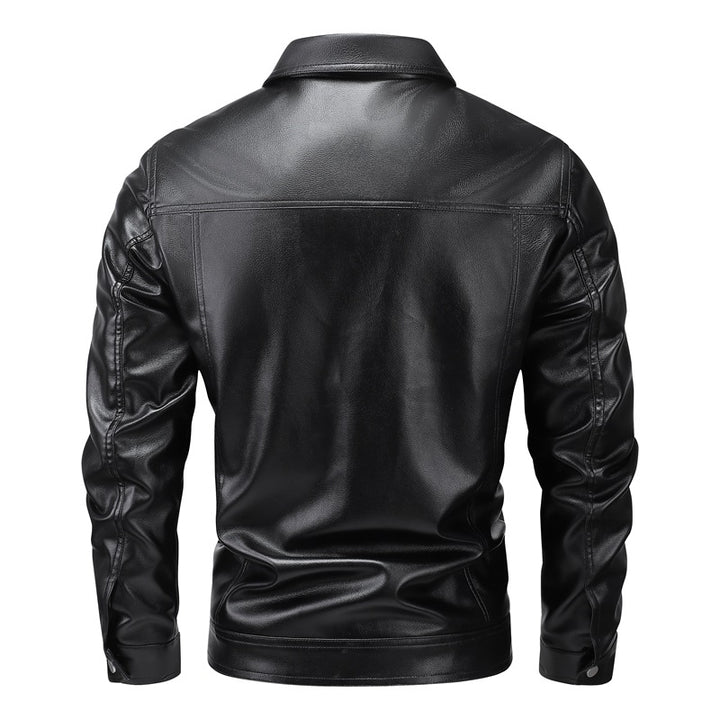 Herren Kunstlederjacke mit praktischen Taschen und modernem Schnitt Echoarchiv