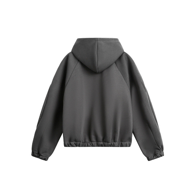 Unisex Leicht wattierte Kapuzen-Zipjacke im kastigen Boxy‑Cut Echoarchiv