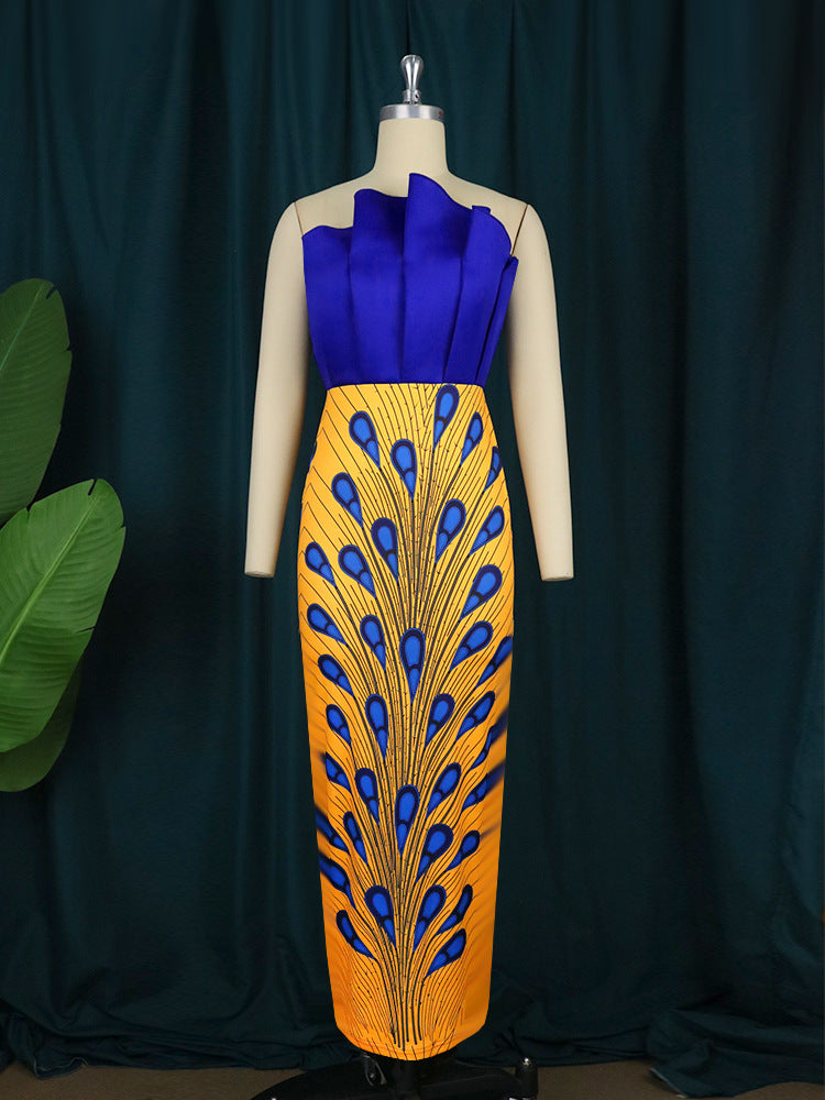 Damen figurbetontes Kleid mit extravaganten Muster Echo Archiv