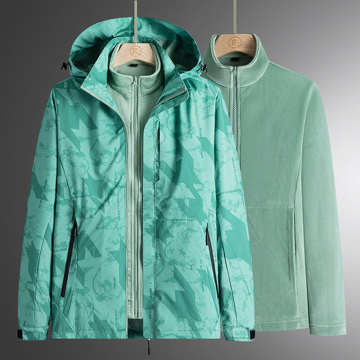 Herren Modular Softshell Parka mit abnehmbarer Fleece-Innenjacke, winddichter Außenschale und verstellbarer Kapuze – Taviero