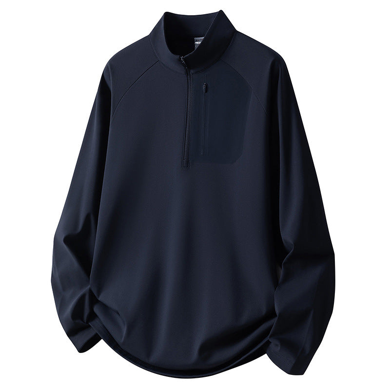 Herren Sport Fleece Pullover mit Reißverschluss Echo Archiv