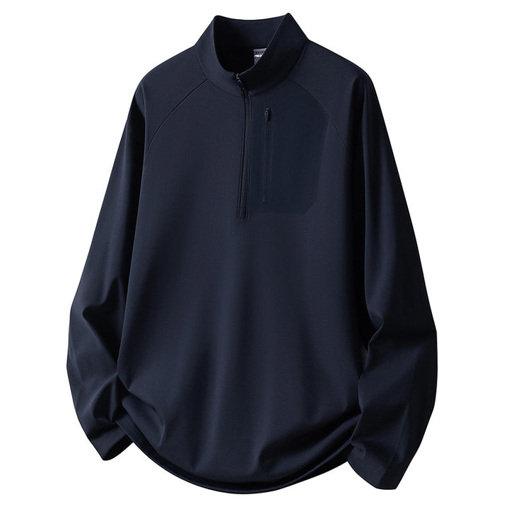 Herren Sport Fleece Pullover mit Reißverschluss Echo Archiv