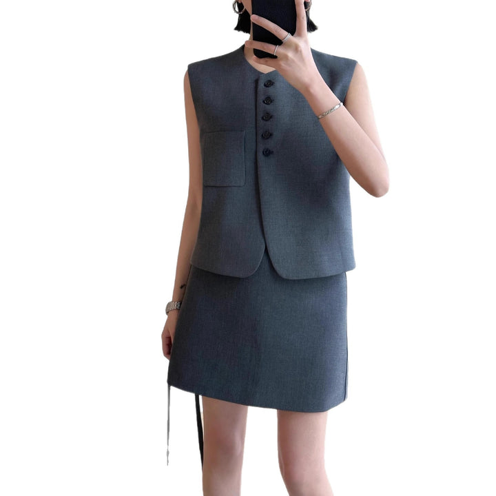 Damen Modisches Blazer-Kleid-Set Echoarchiv