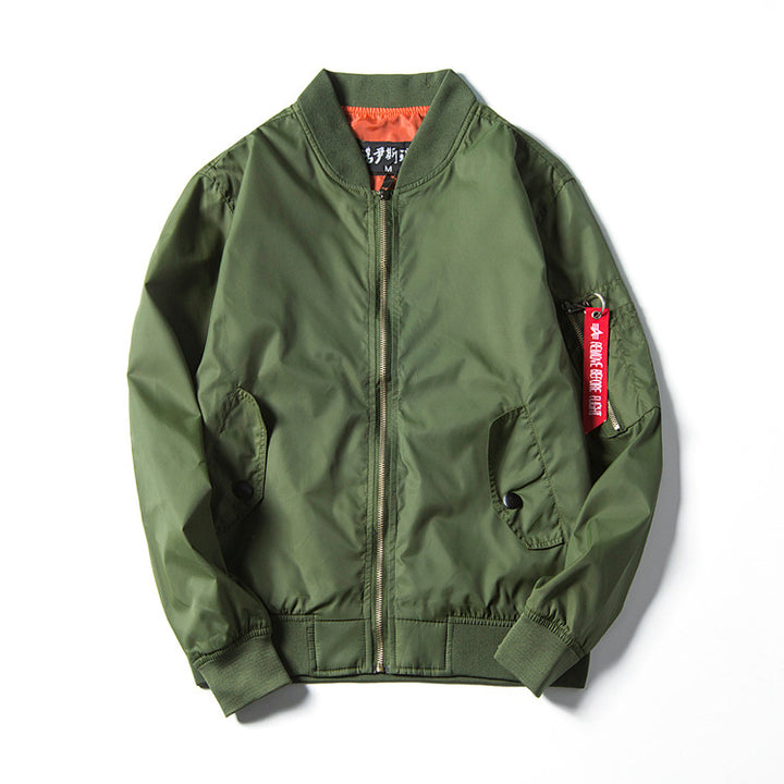 Unisex Leichter Nylon-Fliegerblouson mit kontrastreicher Innenlage und Ärmelzippertasche Echo Archiv
