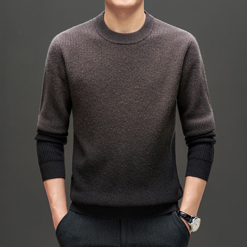 Herren modischer Rundhals-Pullover mit Farbverlauf Echoarchiv
