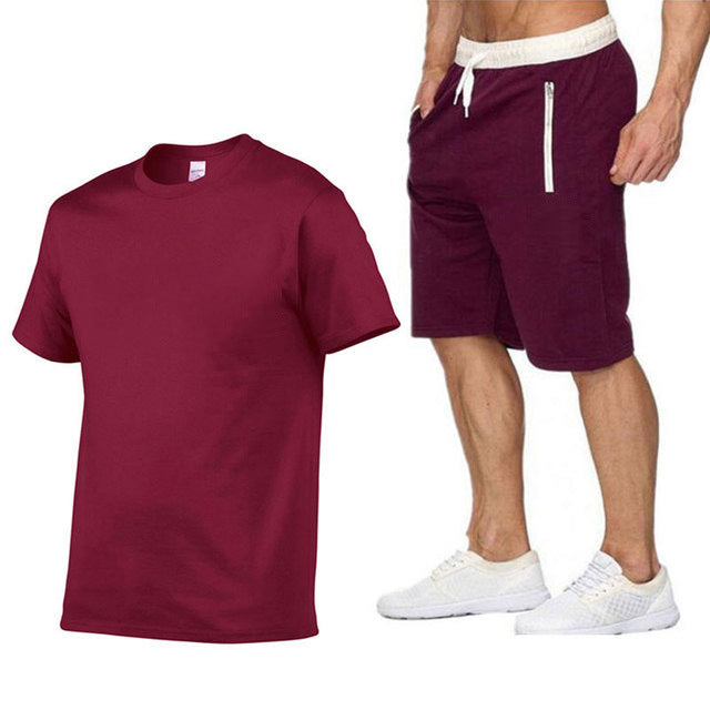 Herren sportliches T-Shirt und bequeme Shorts im lässigen Stil Echoarchiv
