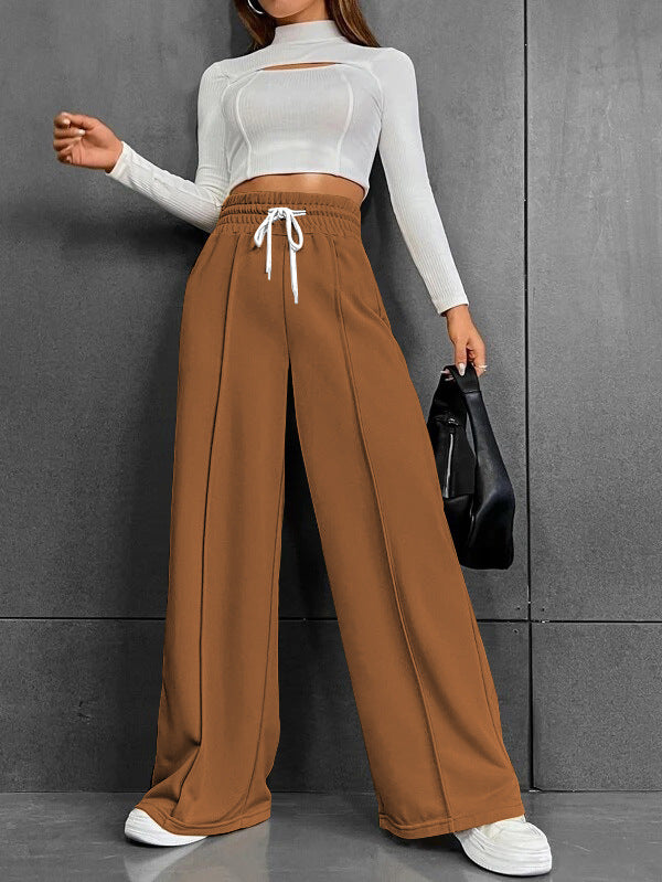 Damen Lässige weite Sweatpants mit verstellbarem Bund Echo Archiv