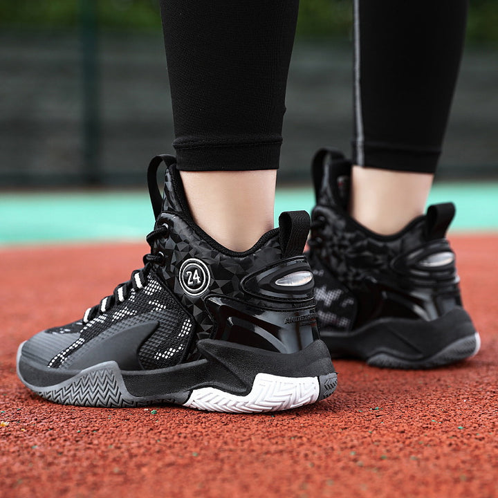 Herren Basketball-High-Top Sneaker mit geometrischem Struktur-Obermaterial und griffiger Herringbone-Sohle Echoarchiv