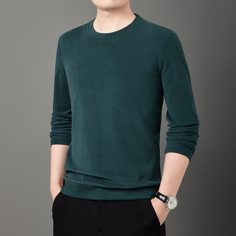 Herren Feiner Rundhals-Pullover aus leichtem Stretch-Strick mit schmaler Silhouette Echo Archiv