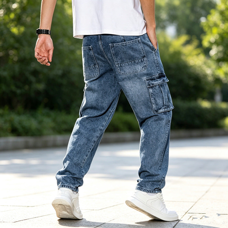 Herren Coole Cargo-Jeans mit elastischem Bündchen Echoarchiv