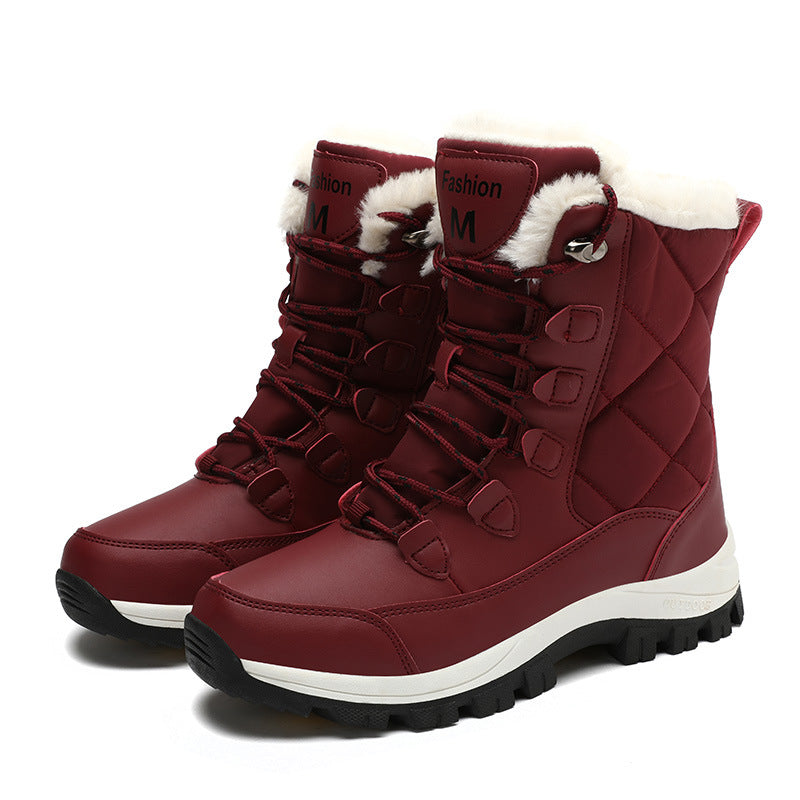Damen Thermo-Schneestiefel mit gesteppter Isolierung, Teddyfutter und griffiger Profilsohle Echo Archiv