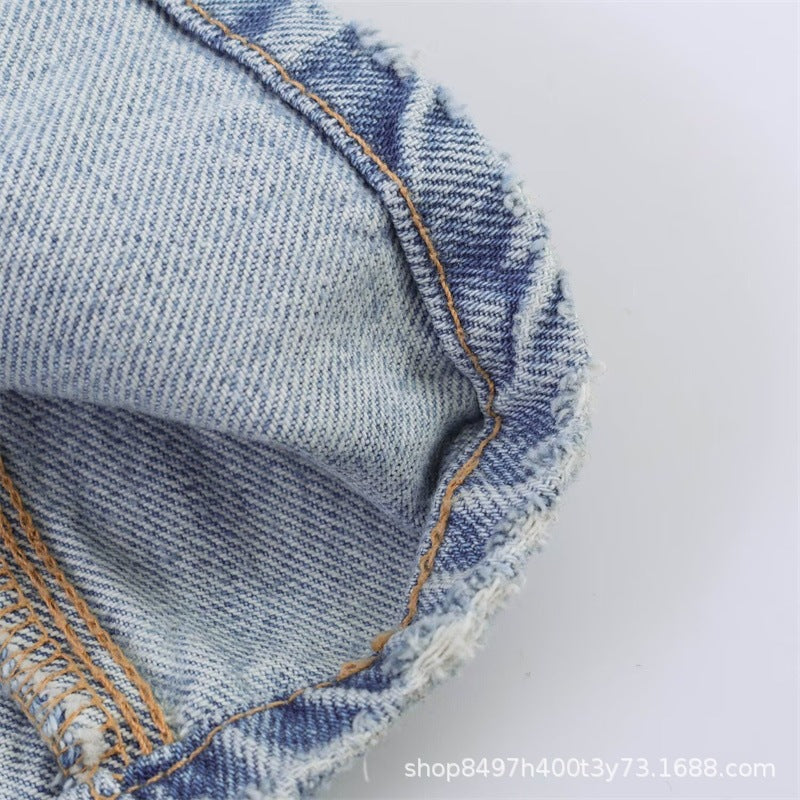 Damen Weite High‑Waist‑Jeans mit seitlichen Schlitzeinsätzen und Rockeffekt Echo Archiv