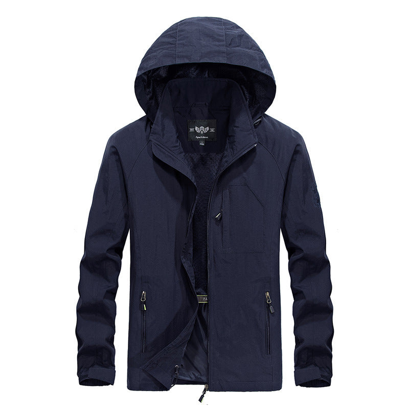Herren Leichte Outdoorjacke mit Kapuze Echo Archiv