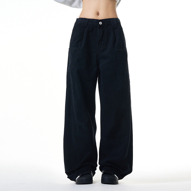 Damen Weit geschnittene Workwear-Hose im Baggy‑Stil mit großen aufgesetzten Fronttaschen Echo Archiv