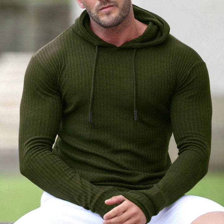 Herren Kapuzenpullover mit trendigem Rippdesign Echoarchiv