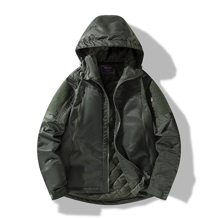 Herren gesteppte taktische Winterjacke mit Kapuze und wasserabweisendem Außenmaterial Echo Archiv