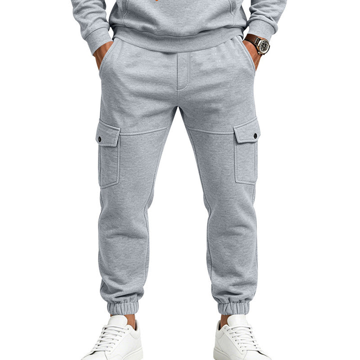 Herren Cargo-Jogginghose mit seitlichen Klappentaschen, Kordelzug und Elastischen Bündchen Echoarchiv