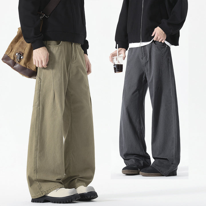 Herren weite Cargo-Hose mit elastischem Bund und multifunktionalen Taschen Echoarchiv