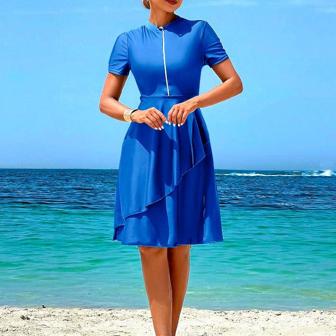 Damen Elegantes Strandkleid mit Rüschen Echo Archiv