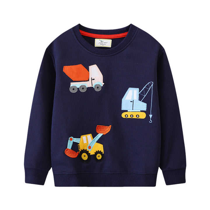 Jungen Sweatshirt mit kreativem Baustellenfahrzeug-Design Echo Archiv