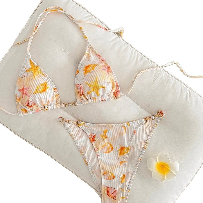 Damen Triangelbikini mit maritimen Mustern Echo Archiv