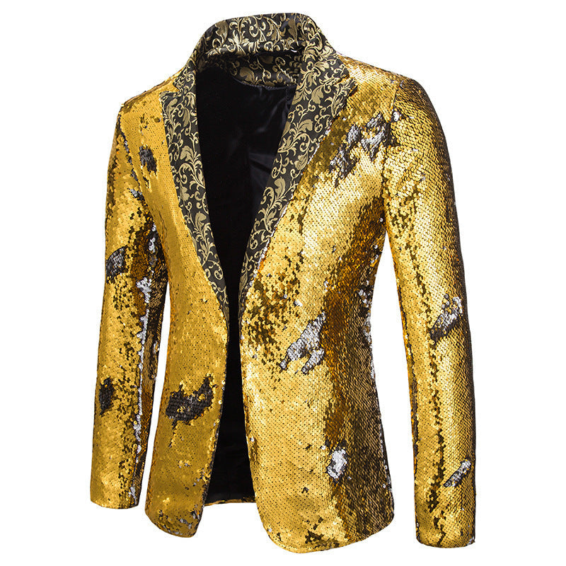 Herren extravagante Pailletten-Blazerjacke Echoarchiv