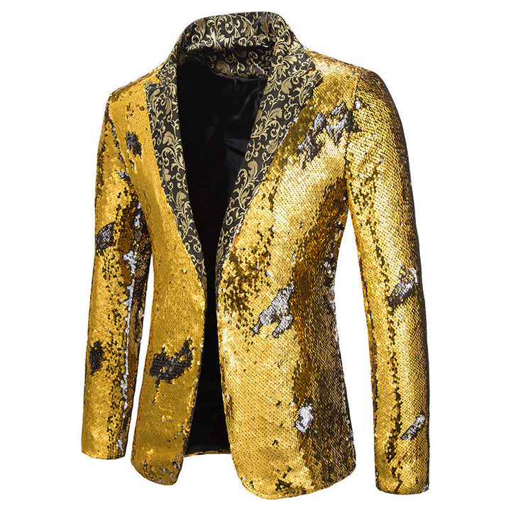 Herren extravagante Pailletten-Blazerjacke Echoarchiv