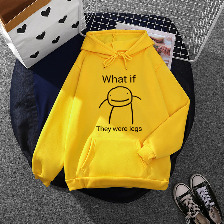 Damen Kapuzenpullover mit minimalistischer Grafik, lockerer Oversize-Passform und Kängurutasche – Auréline