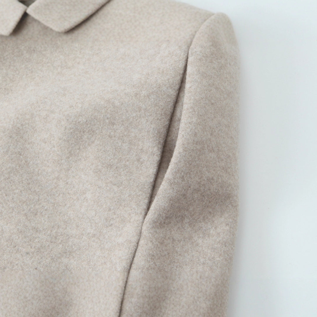 Damen Kurzgeschnittener Oversize Wollmix-Mantel mit weiter Schalkragen Echoarchiv