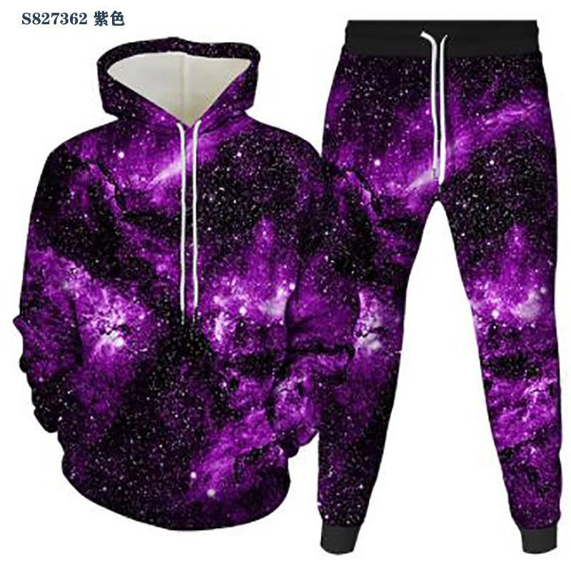 Herren Kapuzenpullover und Jogginghose Set mit modernem Grafikausdruck Echoarchiv