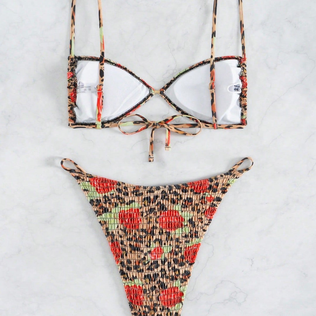 Damen verführerischer Triangel-Bikini mit strukturierter Oberfläche Echo Archiv