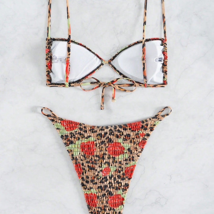 Damen verführerischer Triangel-Bikini mit strukturierter Oberfläche Echo Archiv
