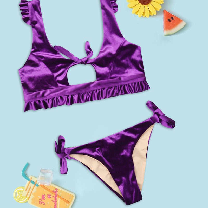 Damen Bikini-Set mit dezentem Cut-Out und Rüschendetails Echo Archiv