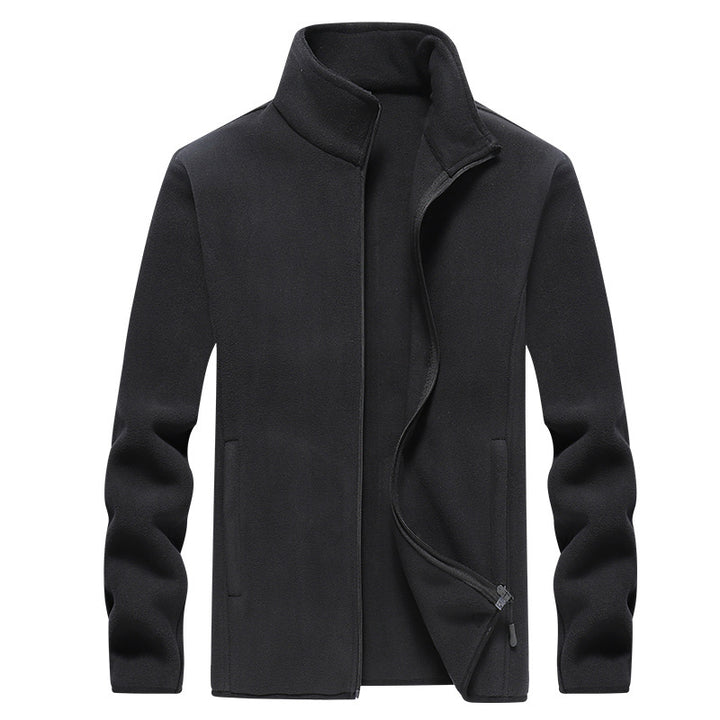 Herren Fleecejacke mit Stehkragen, durchgehendem Reißverschluss & Eingrifftaschen Echoarchiv