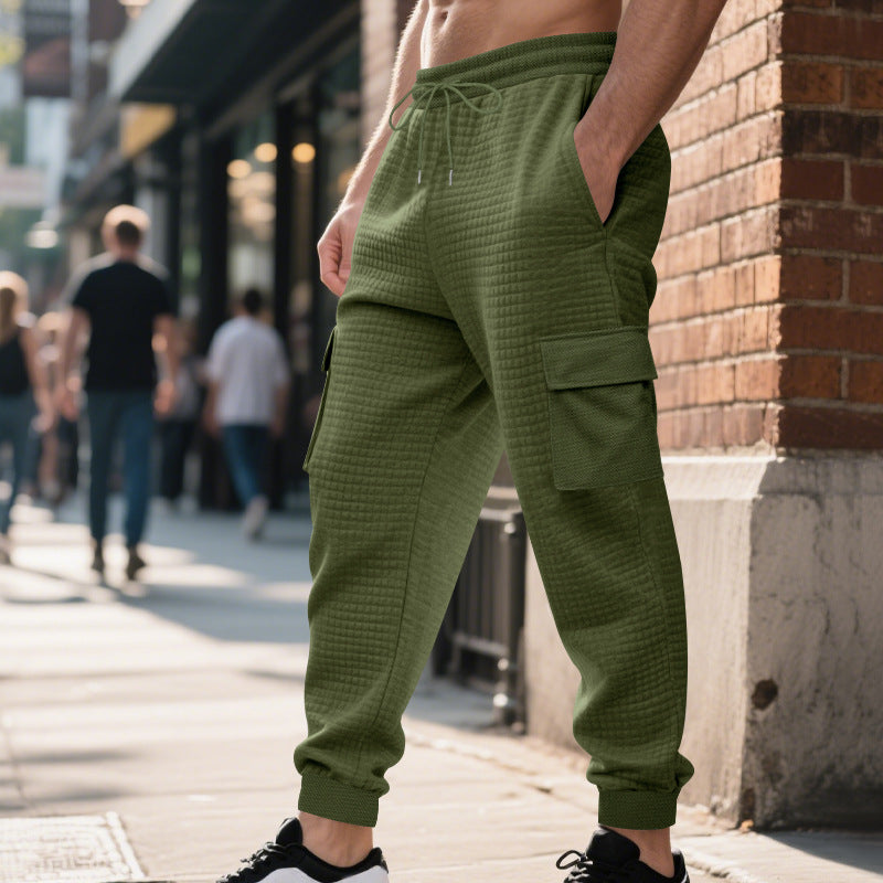 Herren nan gesteppte Thermo-Loungehose mit Funktionstaschen, Tunnelzug und elastischem Bündchen Echo Archiv