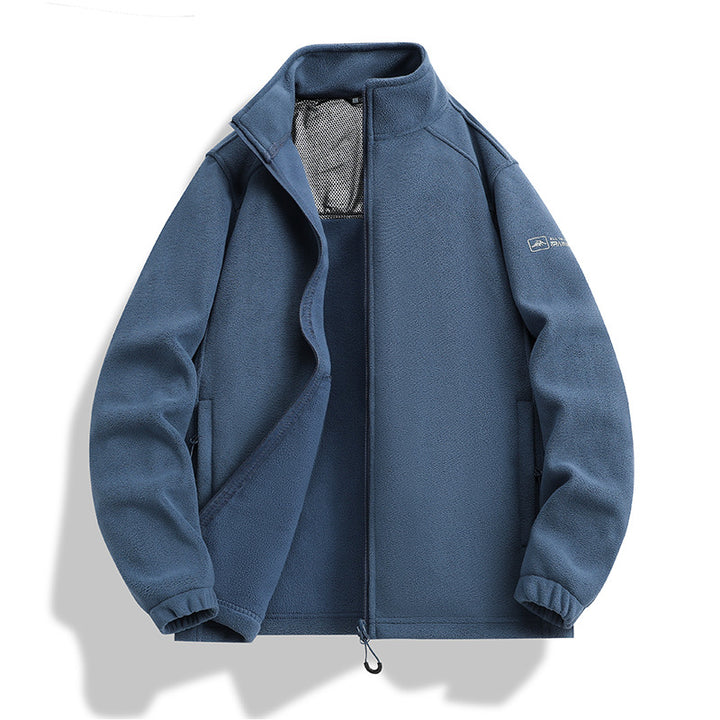 Herren Fleecejacke mit Stehkragen, Windabweisender Microfleece und Reißverschlusstaschen Echo Archiv