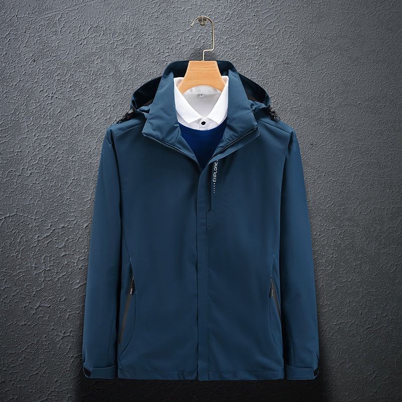 Herren Funktionale Wind- und Wetterjacke Echo Archiv