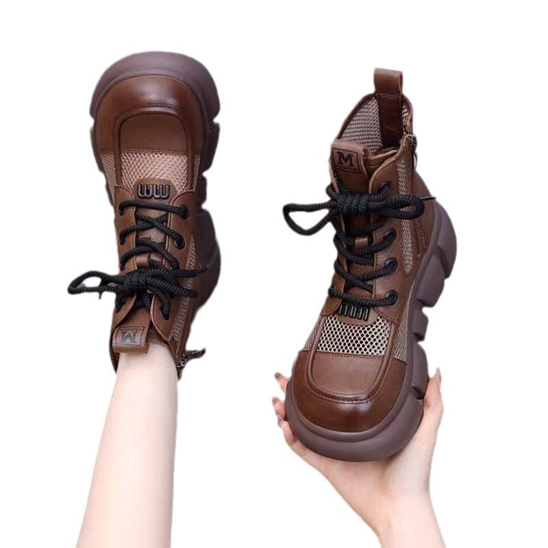 Damen Sportliche High-Top Sneakers mit Luftdurchlässigem Mesh und Chunky Sohle Echo Archiv