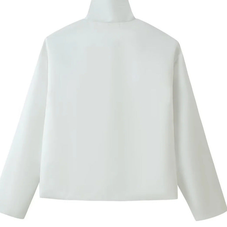 Damen Kurztaillierter Blouson mit hohem Funnelkragen und Tunnelzugtaillierung Echo Archiv